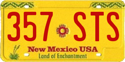 NM license plate 357STS