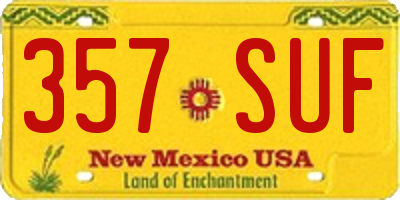 NM license plate 357SUF