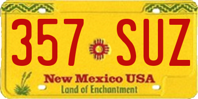 NM license plate 357SUZ