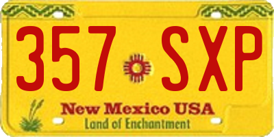 NM license plate 357SXP
