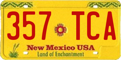 NM license plate 357TCA