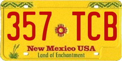 NM license plate 357TCB