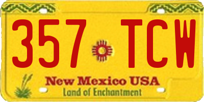 NM license plate 357TCW