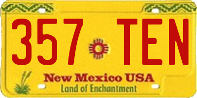 NM license plate 357TEN