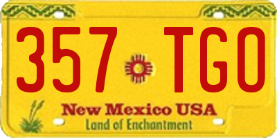 NM license plate 357TGO