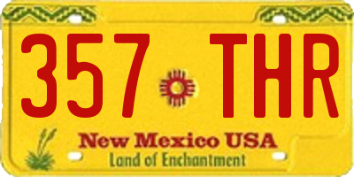NM license plate 357THR