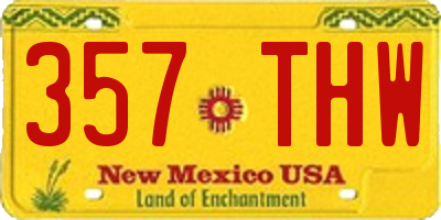 NM license plate 357THW