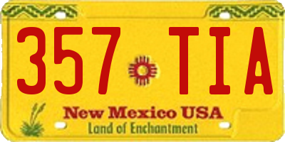 NM license plate 357TIA