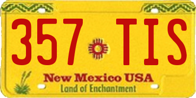 NM license plate 357TIS