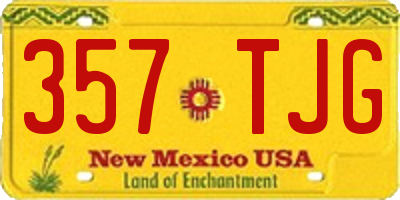 NM license plate 357TJG