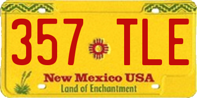 NM license plate 357TLE