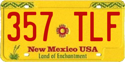 NM license plate 357TLF