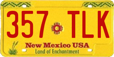 NM license plate 357TLK