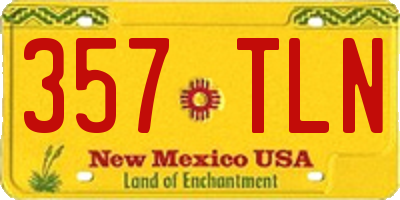 NM license plate 357TLN