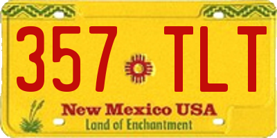 NM license plate 357TLT