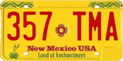 NM license plate 357TMA