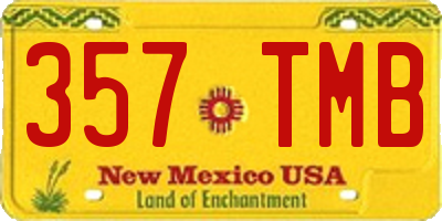 NM license plate 357TMB