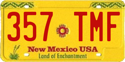 NM license plate 357TMF