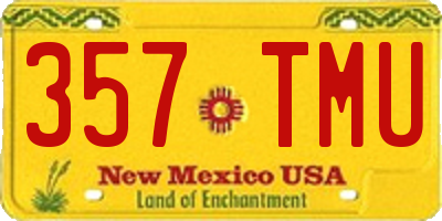 NM license plate 357TMU