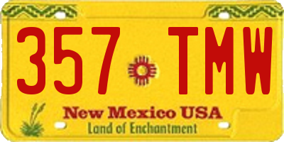 NM license plate 357TMW