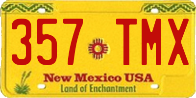 NM license plate 357TMX