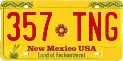 NM license plate 357TNG
