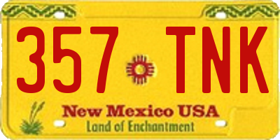 NM license plate 357TNK