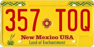 NM license plate 357TOQ