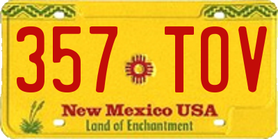 NM license plate 357TOV