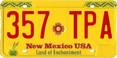 NM license plate 357TPA