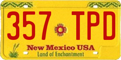 NM license plate 357TPD