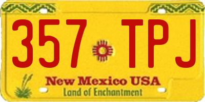 NM license plate 357TPJ