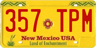 NM license plate 357TPM