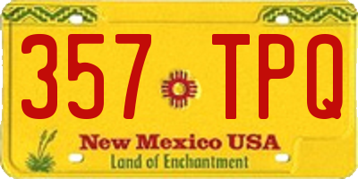 NM license plate 357TPQ