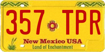 NM license plate 357TPR