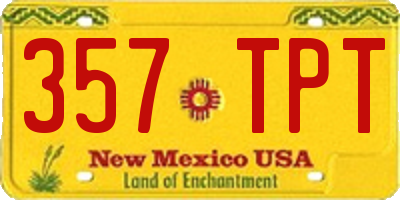 NM license plate 357TPT