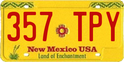 NM license plate 357TPY