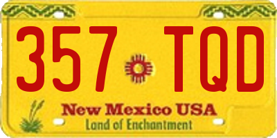 NM license plate 357TQD