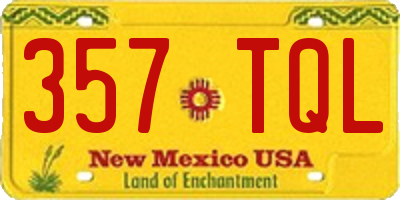 NM license plate 357TQL