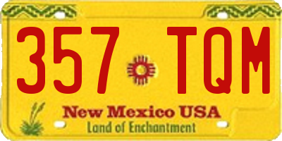 NM license plate 357TQM