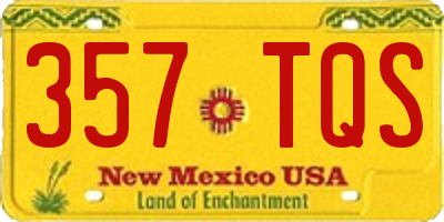 NM license plate 357TQS