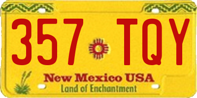 NM license plate 357TQY