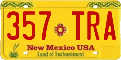 NM license plate 357TRA