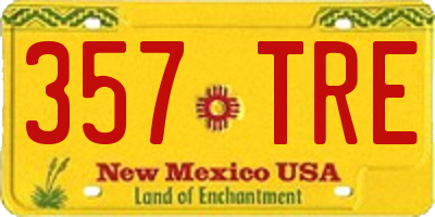 NM license plate 357TRE