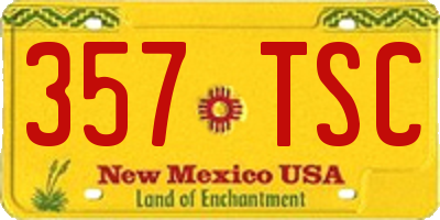 NM license plate 357TSC