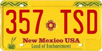 NM license plate 357TSD