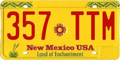NM license plate 357TTM
