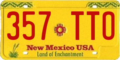 NM license plate 357TTO