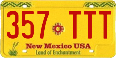 NM license plate 357TTT
