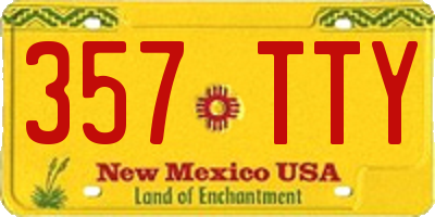 NM license plate 357TTY